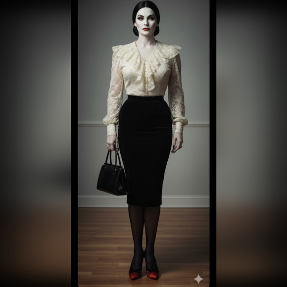 Vintage 60s 70s Ruffled Poet Blouse L - Picture 1 of 14